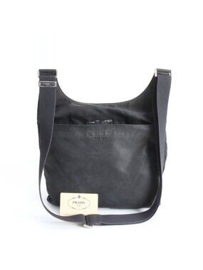 Prada Tessuto Nylon Triangle Logo Leather Shoulder Bag Messenger